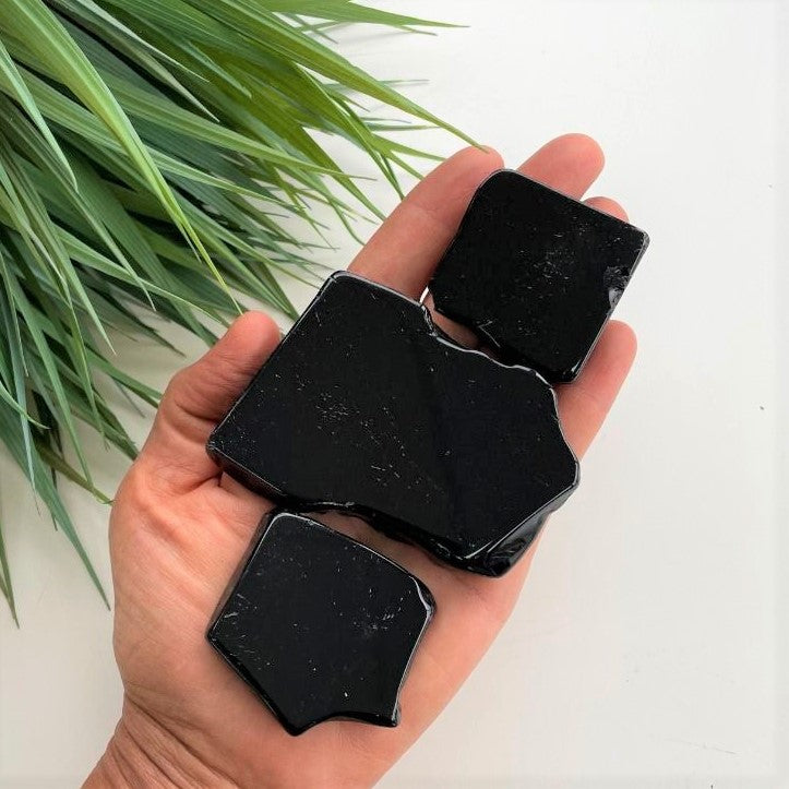 Polished Slabs - Obsidian - 500g(15-25)pc Polished Slabs - Obsidian - 500g(15-25)pc